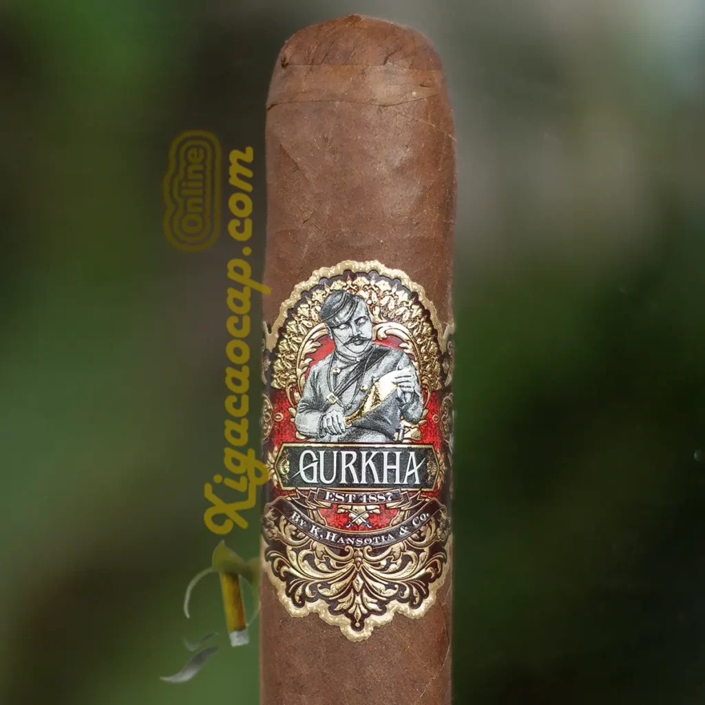 Cận cảnh tem nhãn kỷ niệm 125 năm của xì gà Gurkha 125th Anniversary XO