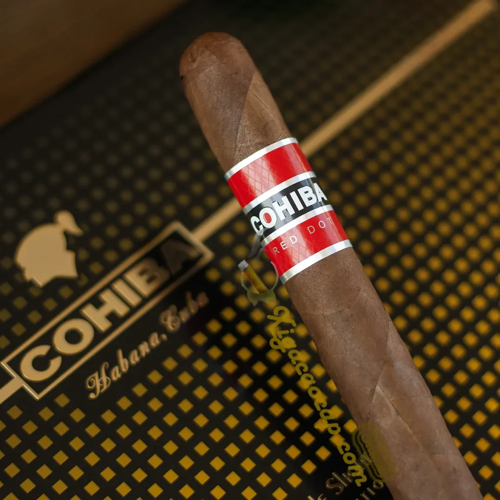 Tem nhãn chính hãng Cohiba Red Dot có chấm đỏ sắc nét