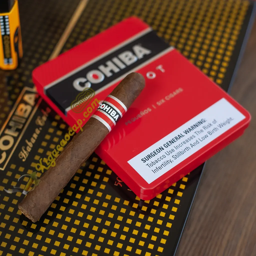 Tác phẩm nghệ thuật xì gà Cohiba cao cấp và điếu Pequenos