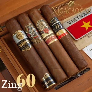 Set 4 điếu xì gà Zing 60 cao cấp gồm Rocky Patel Gurkha Padilla La Aurora