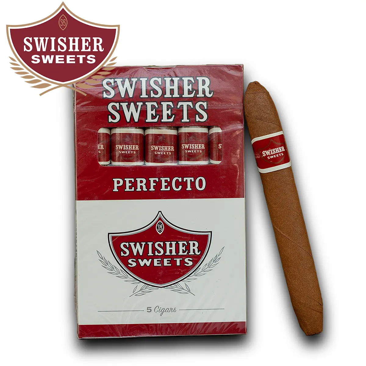 xì gà máy Swisher Sweets Perfecto gồm năm điếu chính hãng nhập khẩu từ Mỹ.