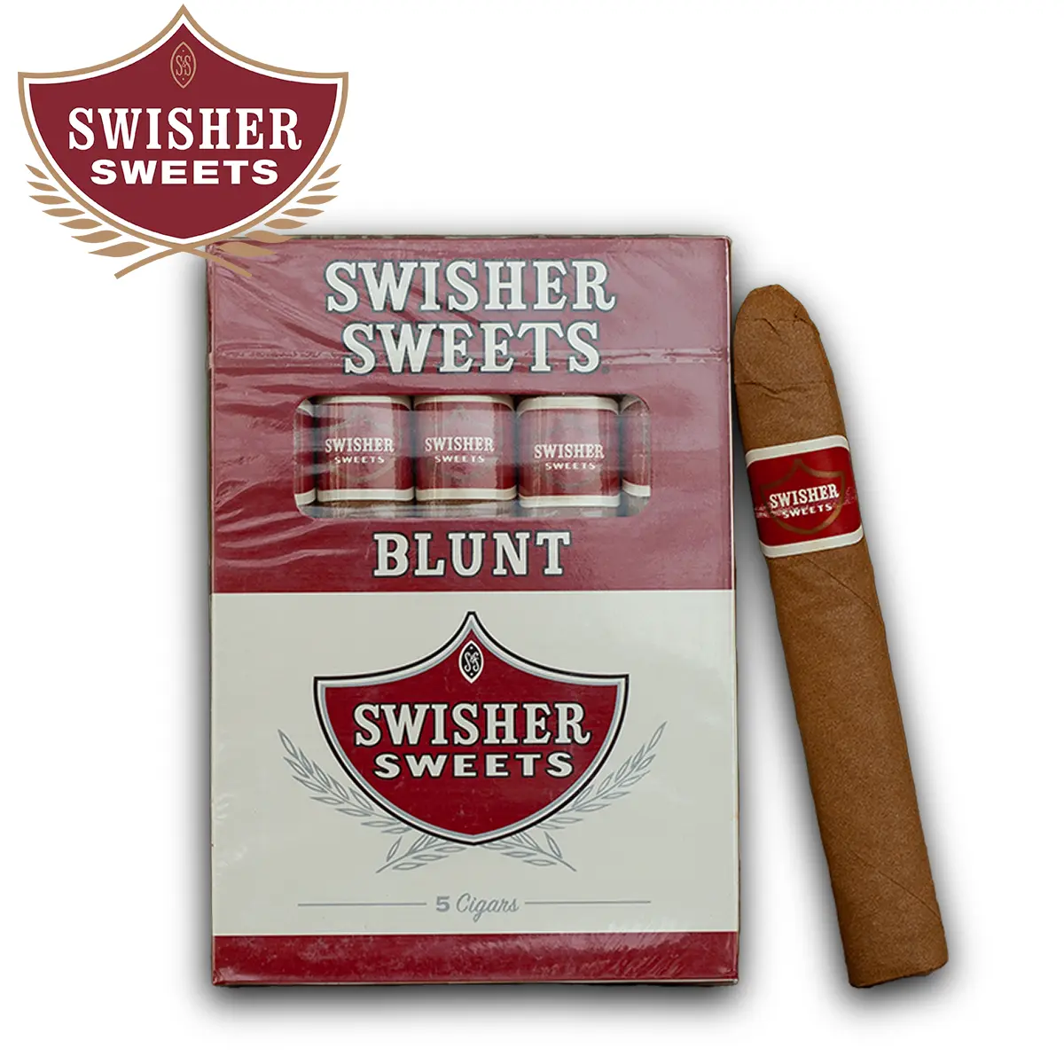 xì gà Swisher Sweets Blunts gồm năm điếu chính hãng nhập khẩu từ Mỹ.